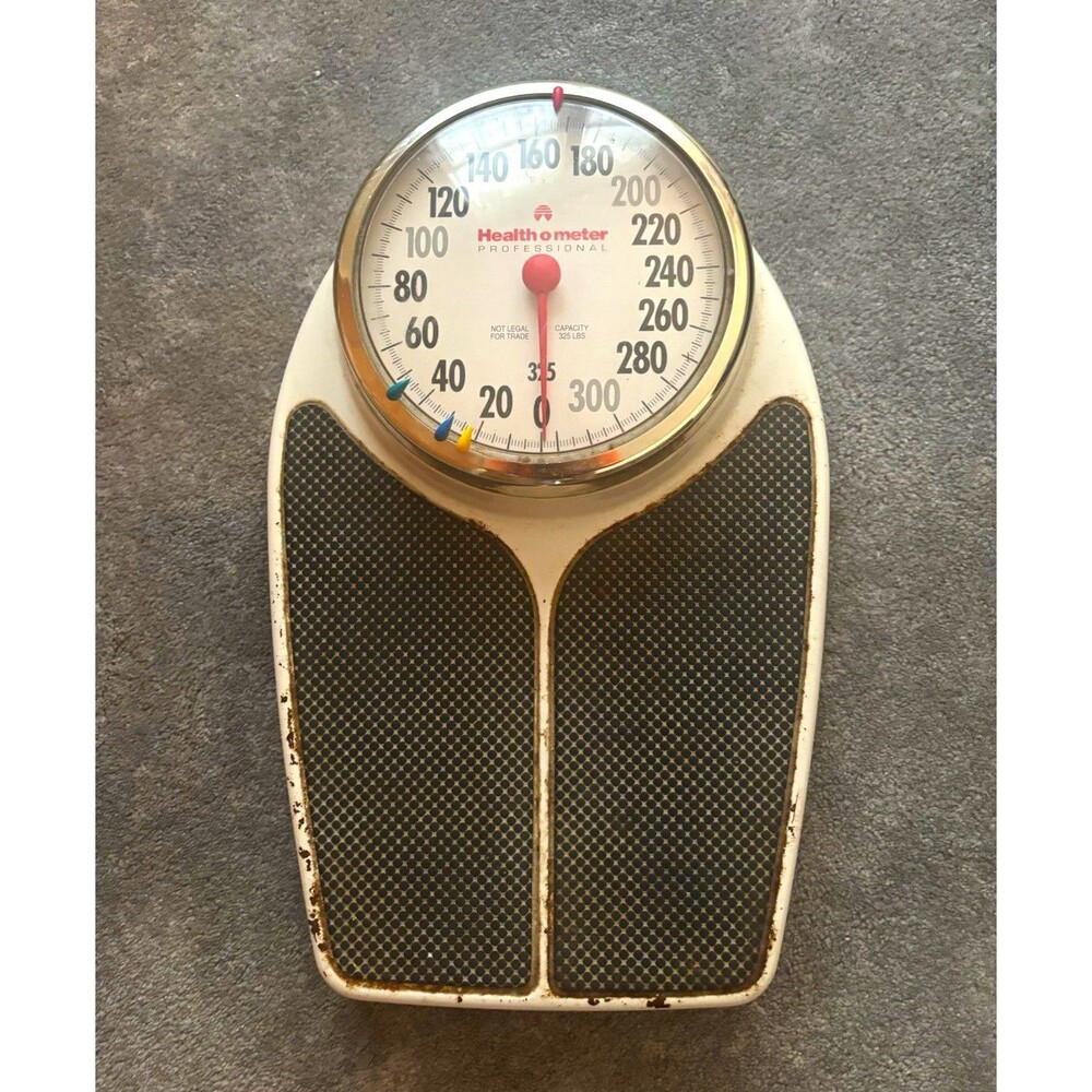 Health o meter Professional Dial Mechanical Metal Vintage Bathroom Scale 325 lb